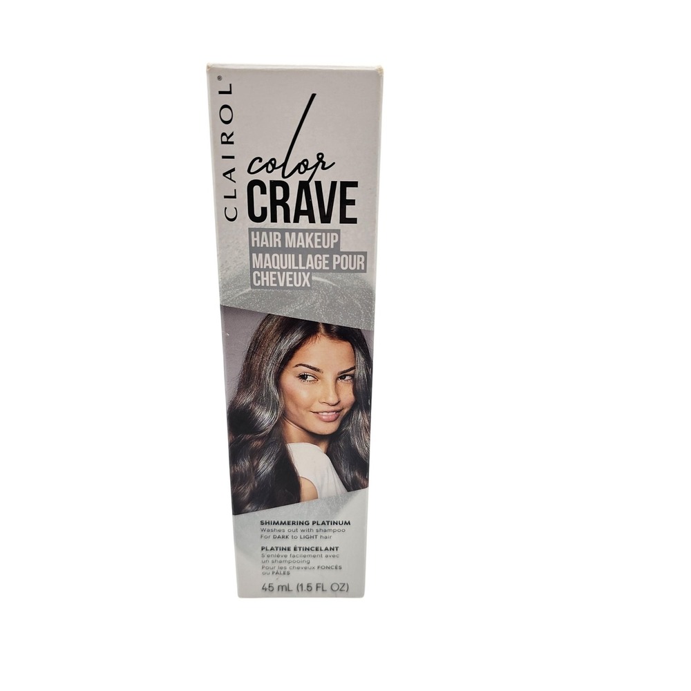 Clairol‎ Color Crave Hair Makeup Shimmering Platinum 45 ML Wash Out New